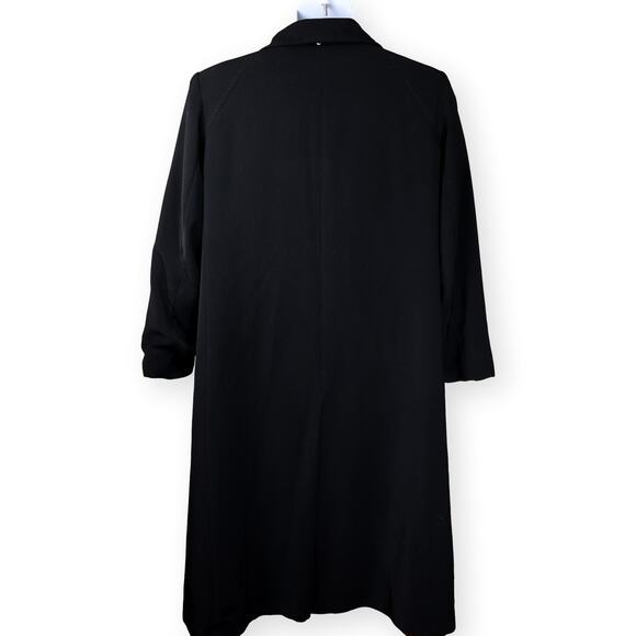 Gallery Woman Black Overcoat | Women’s 16W | Removable Liner Long Coat - Picture 3 of 12